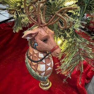 Jim Shore Reindeer Ornament